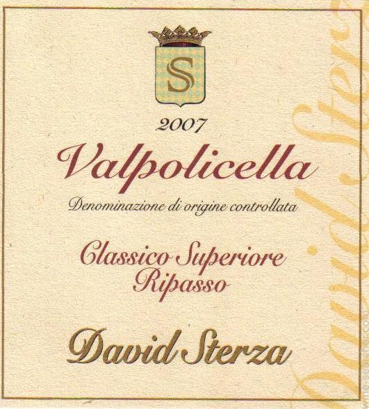 Valpolicella Classico Superiore Ripasso, David Sterza